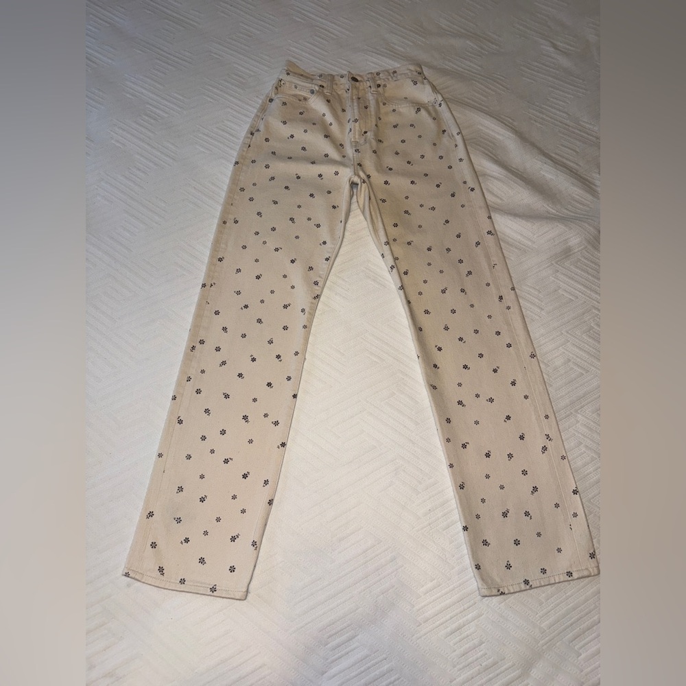 MADEWELL The '90s Straight Jean in Daisy Drizzle SIZE: 25 - Picture 7 of 15